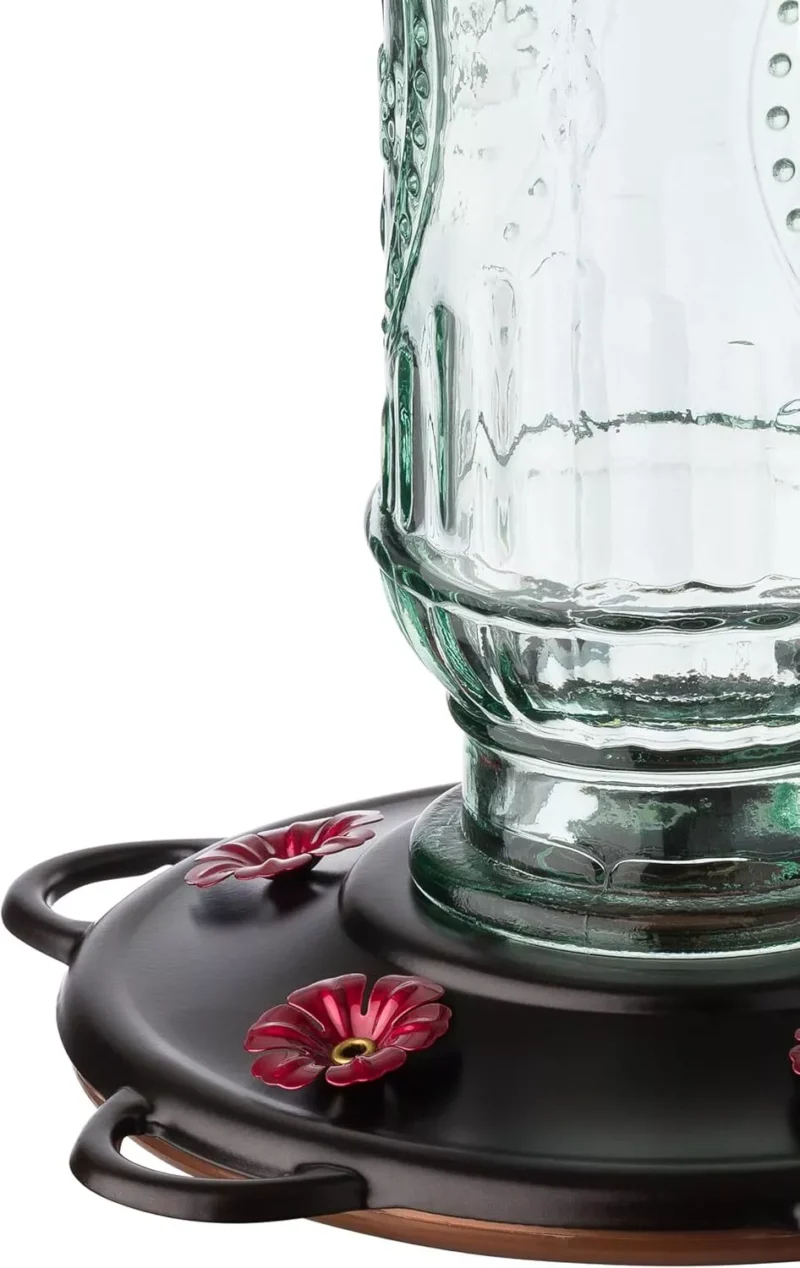 Vintage Hummingbird Feeder, Antique Glass Hummingbird Feeders for Outdoors, 5 Fe - Image 3